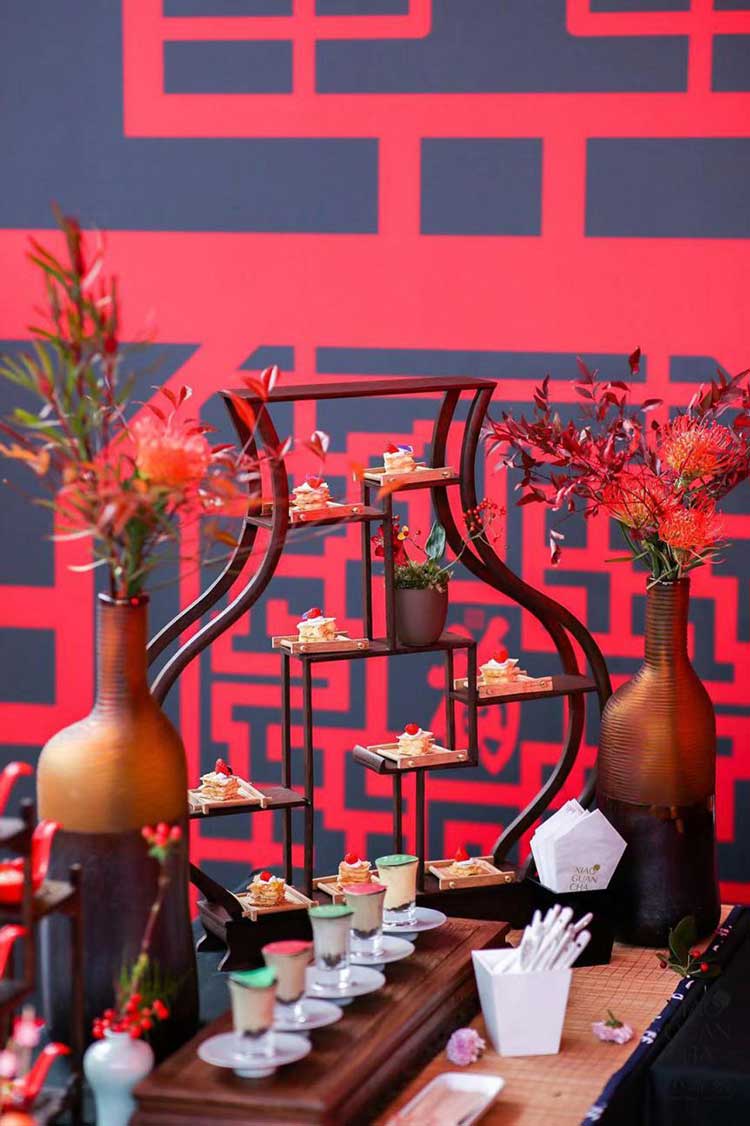 茶叶跨界恭王府的发布会活动现场，国潮范的策划更时尚｜国潮范这么闪 - 第9张