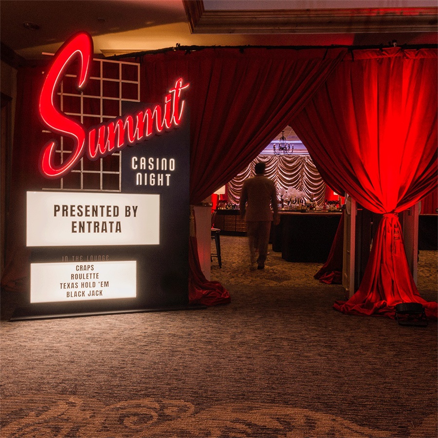 老拉斯维加斯的风格的派对策划感觉效果复古却不失趣味