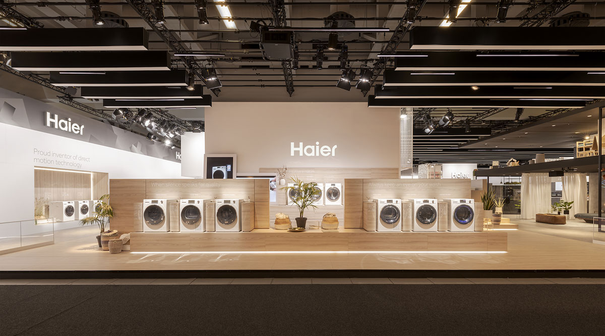 360度没死角的完美呈现估计就在海尔的这场ifa的展位设计了吧