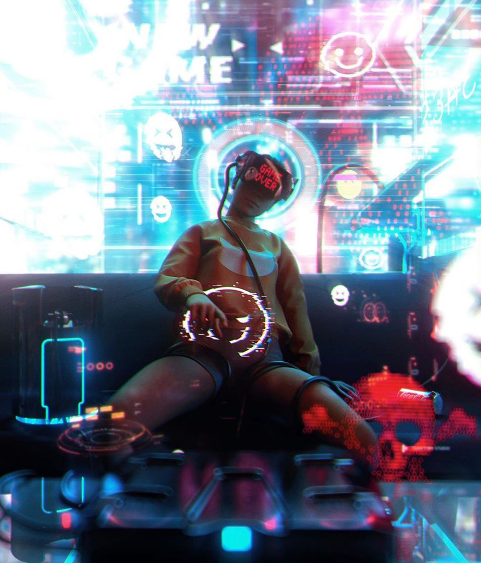 霓虹灯武士概念图这样的展览活动科幻大片感觉十足