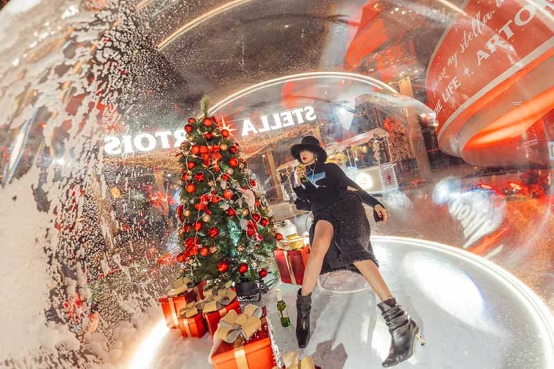 比利时知名啤酒圣诞活动策划了一个雪白的童话小镇，甚是梦幻 - 第9张