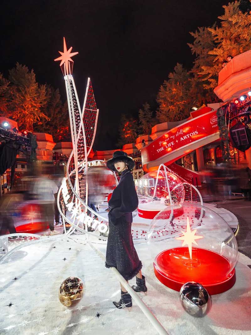 比利时知名啤酒圣诞活动策划了一个雪白的童话小镇，甚是梦幻 - 第11张