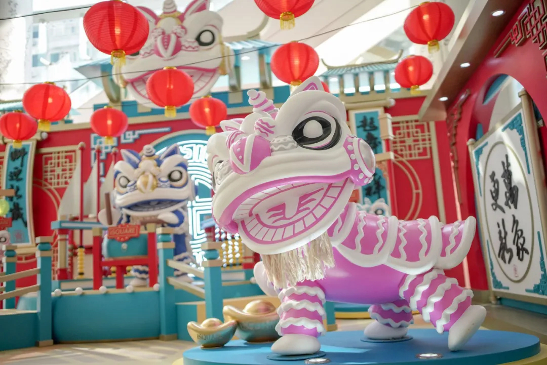 「金狮舞动贺新岁」新春商场展览活动策划的醒狮气势超雄伟
