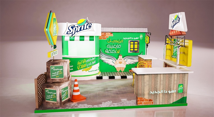 雪碧街头体验快闪店活动策划的做旧设计风格蛮有感觉的 - 第2张