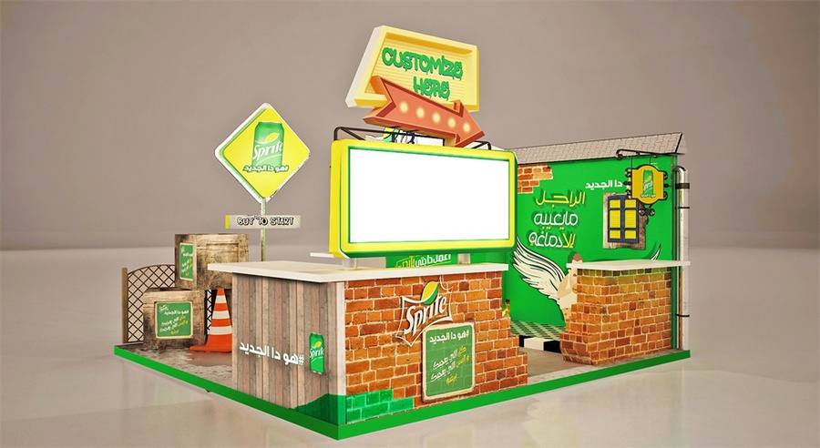 雪碧街头体验快闪店活动策划的做旧设计风格蛮有感觉的 - 第3张