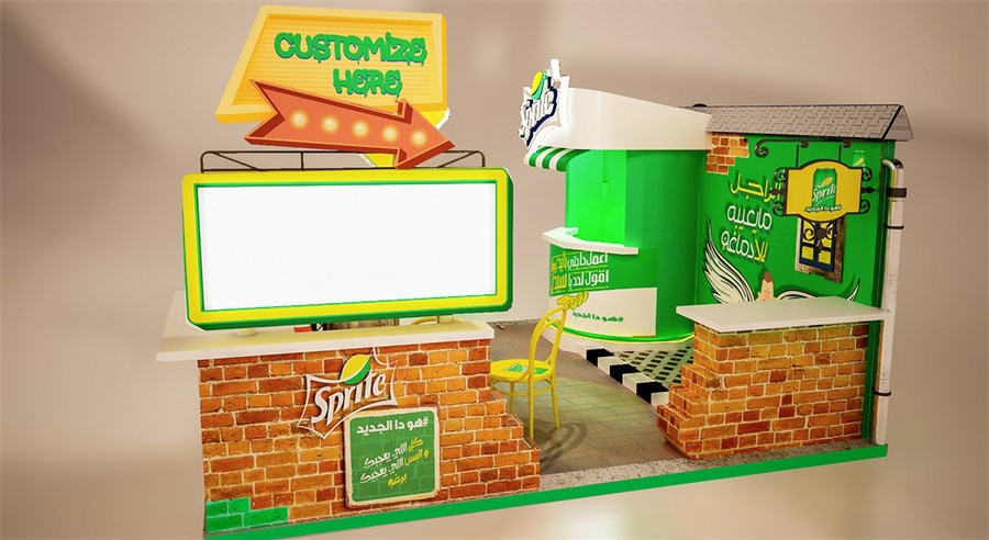 雪碧街头体验快闪店活动策划的做旧设计风格蛮有感觉的 - 第6张