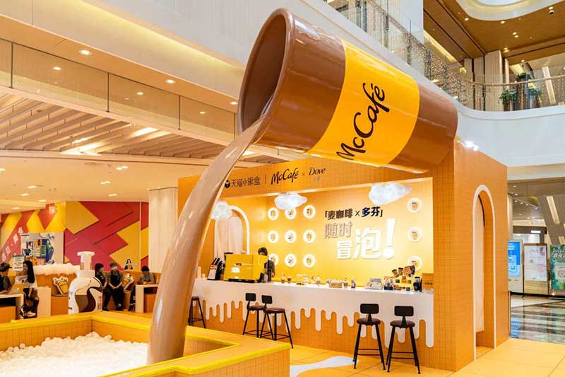 麦咖啡多芬澡堂咖啡店快闪店活动策划用拿铁做spa玩出新体验