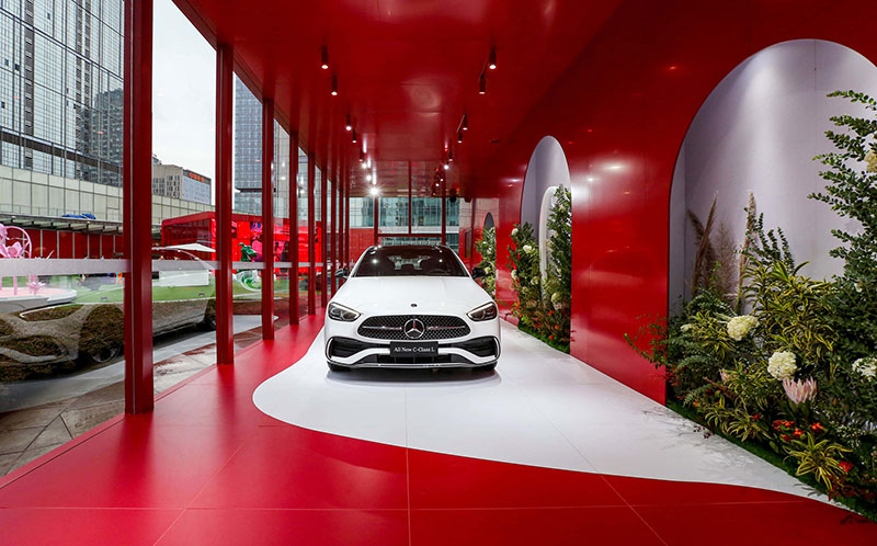 奔驰c级车舒适造境主题巡展览活动策划与巴适成都完美融合