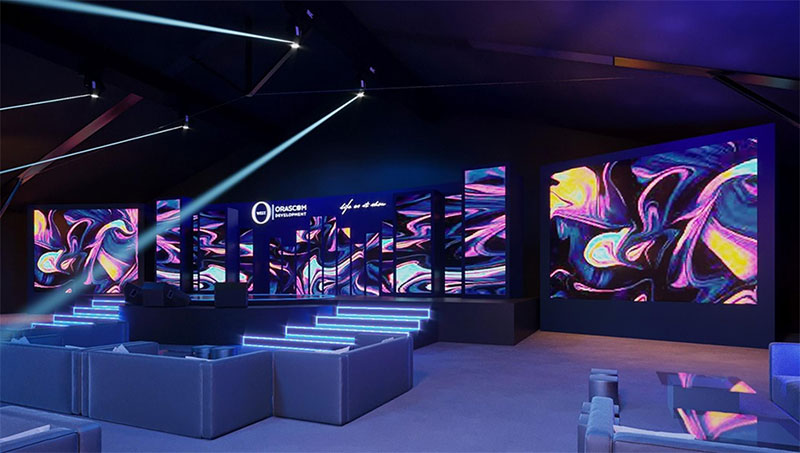 奥拉斯考姆新项目成立中心派对活动策划现场的蓝色色调挺高端的 - 第